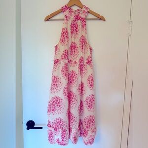 Rebecca Taylor Midi Dress • Pink/White Floral Print • Size 8